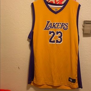 Lebron James Lakers Gold Jersey #23
